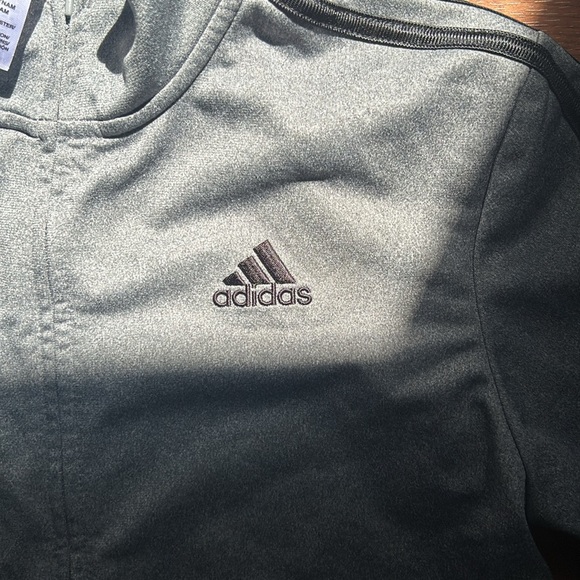 Kids Adidas Gray Zip Up Jacket - Picture 3 of 5
